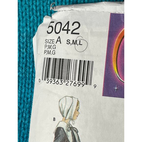 Simplicity 5042 pattern Girls Puritan centennial 18th 19th century dress S M L - Picture 2 of 6